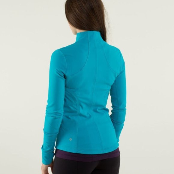 Lululemon Full Zip Forme Jacket Teal Pink Size 8 - Picture 10 of 10